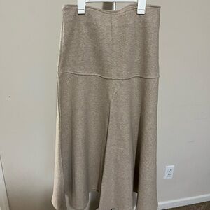 OGL Tan Midi Skirt for Women